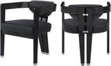 Carlyle Contemporary Dining Chair - Elegant Faux Leather Upholstery with Solid Wood Frame Design