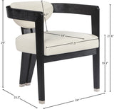Carlyle Contemporary Dining Chair - Elegant Faux Leather Upholstery with Solid Wood Frame Design
