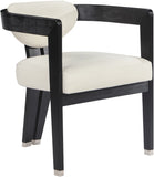 Carlyle Contemporary Dining Chair - Elegant Faux Leather Upholstery with Solid Wood Frame Design