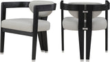 Carlyle Contemporary Dining Chair - Elegant Faux Leather Upholstery with Solid Wood Frame Design