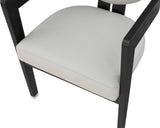 Carlyle Contemporary Dining Chair - Elegant Faux Leather Upholstery with Solid Wood Frame Design