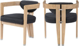 Carlyle Contemporary Dining Chair - Elegant Faux Leather Upholstery with Solid Wood Frame Design