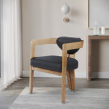 Carlyle Contemporary Dining Chair - Elegant Faux Leather Upholstery with Solid Wood Frame Design