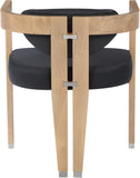 Carlyle Contemporary Dining Chair - Elegant Faux Leather Upholstery with Solid Wood Frame Design