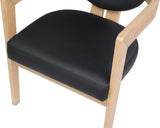 Carlyle Contemporary Dining Chair - Elegant Faux Leather Upholstery with Solid Wood Frame Design