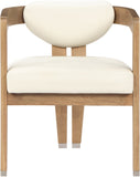 Carlyle Contemporary Dining Chair - Elegant Faux Leather Upholstery with Solid Wood Frame Design