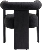 Barrel Mid-Century Dining Chair - Elegant Solid Wood Frame with Luxe Boucle for Modern Spaces