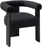 Barrel Mid-Century Dining Chair - Elegant Solid Wood Frame with Luxe Boucle for Modern Spaces