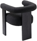 Barrel Mid-Century Dining Chair - Elegant Solid Wood Frame with Luxe Boucle for Modern Spaces