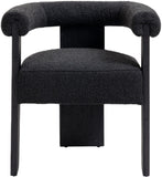 Barrel Mid-Century Dining Chair - Elegant Solid Wood Frame with Luxe Boucle for Modern Spaces