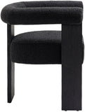 Barrel Mid-Century Dining Chair - Elegant Solid Wood Frame with Luxe Boucle for Modern Spaces