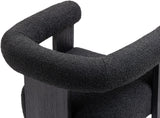 Barrel Mid-Century Dining Chair - Elegant Solid Wood Frame with Luxe Boucle for Modern Spaces