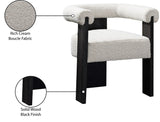 Barrel Mid-Century Dining Chair - Elegant Solid Wood Frame with Luxe Boucle for Modern Spaces