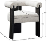 Barrel Mid-Century Dining Chair - Elegant Solid Wood Frame with Luxe Boucle for Modern Spaces