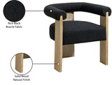 Barrel Mid-Century Dining Chair - Elegant Solid Wood Frame with Luxe Boucle for Modern Spaces
