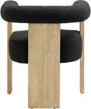 Barrel Mid-Century Dining Chair - Elegant Solid Wood Frame with Luxe Boucle for Modern Spaces