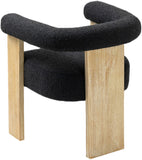 Barrel Mid-Century Dining Chair - Elegant Solid Wood Frame with Luxe Boucle for Modern Spaces