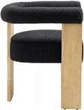 Barrel Mid-Century Dining Chair - Elegant Solid Wood Frame with Luxe Boucle for Modern Spaces