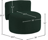Como Contemporary Accent Chair with Curved Back Design for Stylish Home Decor and Comfort