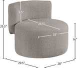 Como Contemporary Accent Chair with Curved Back Design for Stylish Home Decor and Comfort