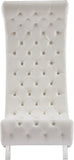 Crescent Modern Accent Chair with Soft Velvet Upholstery and Chic Acrylic Legs for Stylish Spaces