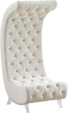 Crescent Modern Accent Chair with Soft Velvet Upholstery and Chic Acrylic Legs for Stylish Spaces