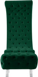 Crescent Modern Accent Chair with Soft Velvet Upholstery and Chic Acrylic Legs for Stylish Spaces