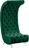 Crescent Modern Accent Chair with Soft Velvet Upholstery and Chic Acrylic Legs for Stylish Spaces