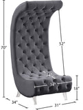 Crescent Modern Accent Chair with Soft Velvet Upholstery and Chic Acrylic Legs for Stylish Spaces