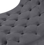 Crescent Modern Accent Chair with Soft Velvet Upholstery and Chic Acrylic Legs for Stylish Spaces
