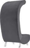 Crescent Modern Accent Chair with Soft Velvet Upholstery and Chic Acrylic Legs for Stylish Spaces