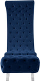 Crescent Modern Accent Chair with Soft Velvet Upholstery and Chic Acrylic Legs for Stylish Spaces