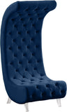 Crescent Modern Accent Chair with Soft Velvet Upholstery and Chic Acrylic Legs for Stylish Spaces