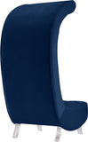 Crescent Modern Accent Chair with Soft Velvet Upholstery and Chic Acrylic Legs for Stylish Spaces