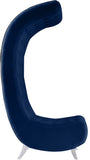Crescent Modern Accent Chair with Soft Velvet Upholstery and Chic Acrylic Legs for Stylish Spaces