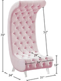 Crescent Modern Accent Chair with Soft Velvet Upholstery and Chic Acrylic Legs for Stylish Spaces
