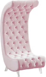 Crescent Modern Accent Chair with Soft Velvet Upholstery and Chic Acrylic Legs for Stylish Spaces