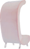 Crescent Modern Accent Chair with Soft Velvet Upholstery and Chic Acrylic Legs for Stylish Spaces