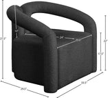 Otto Contemporary Accent Chair with Curved Back, Stylish Design, and Comfortable Seating Experience