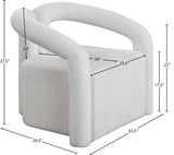Otto Contemporary Accent Chair with Curved Back, Stylish Design, and Comfortable Seating Experience