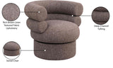 Valentina Accent Swivel Chair - Modern Comfort & Style with Channel Tufting for Any Room Decor