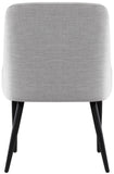 Camden Dining Chair Set of 2 - Luxurious Upholstered Comfort with Durable Matte Black Metal Legs