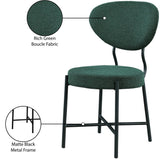 Allure Dining Chair Set - Contemporary Design with Matte Black Metal Frame for Stylish Dining Spaces
