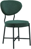 Allure Dining Chair Set - Contemporary Design with Matte Black Metal Frame for Stylish Dining Spaces
