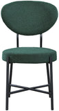 Allure Dining Chair Set - Contemporary Design with Matte Black Metal Frame for Stylish Dining Spaces