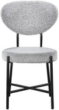 Allure Dining Chair Set - Contemporary Design with Matte Black Metal Frame for Stylish Dining Spaces