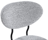 Allure Dining Chair Set - Contemporary Design with Matte Black Metal Frame for Stylish Dining Spaces