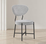 Allure Dining Chair Set - Contemporary Design with Matte Black Metal Frame for Stylish Dining Spaces