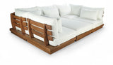 Mirella - 6 Piece Water Resistant Fabric Upholstered Outdoor Patio Modular Sectional