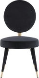 Brandy Contemporary Dining Chair Set of 2 - Luxurious Soft Upholstery & Stylish Brass Accents
